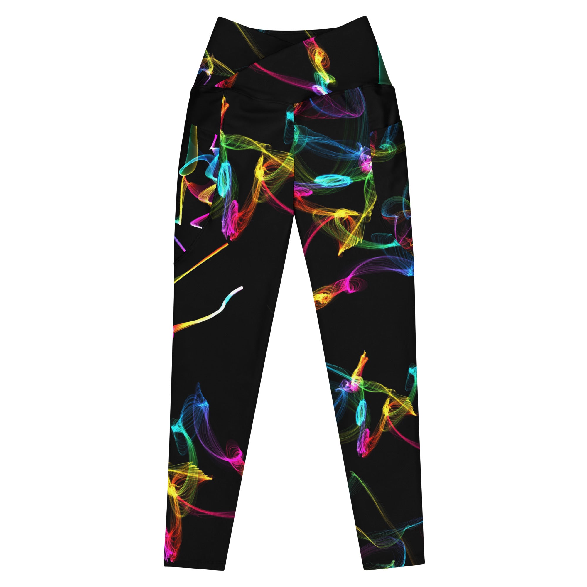 Black Gym Leggings with Pockets. Streetwear or Workout or Dance Leggings. Yoga Pants. WickedYo.